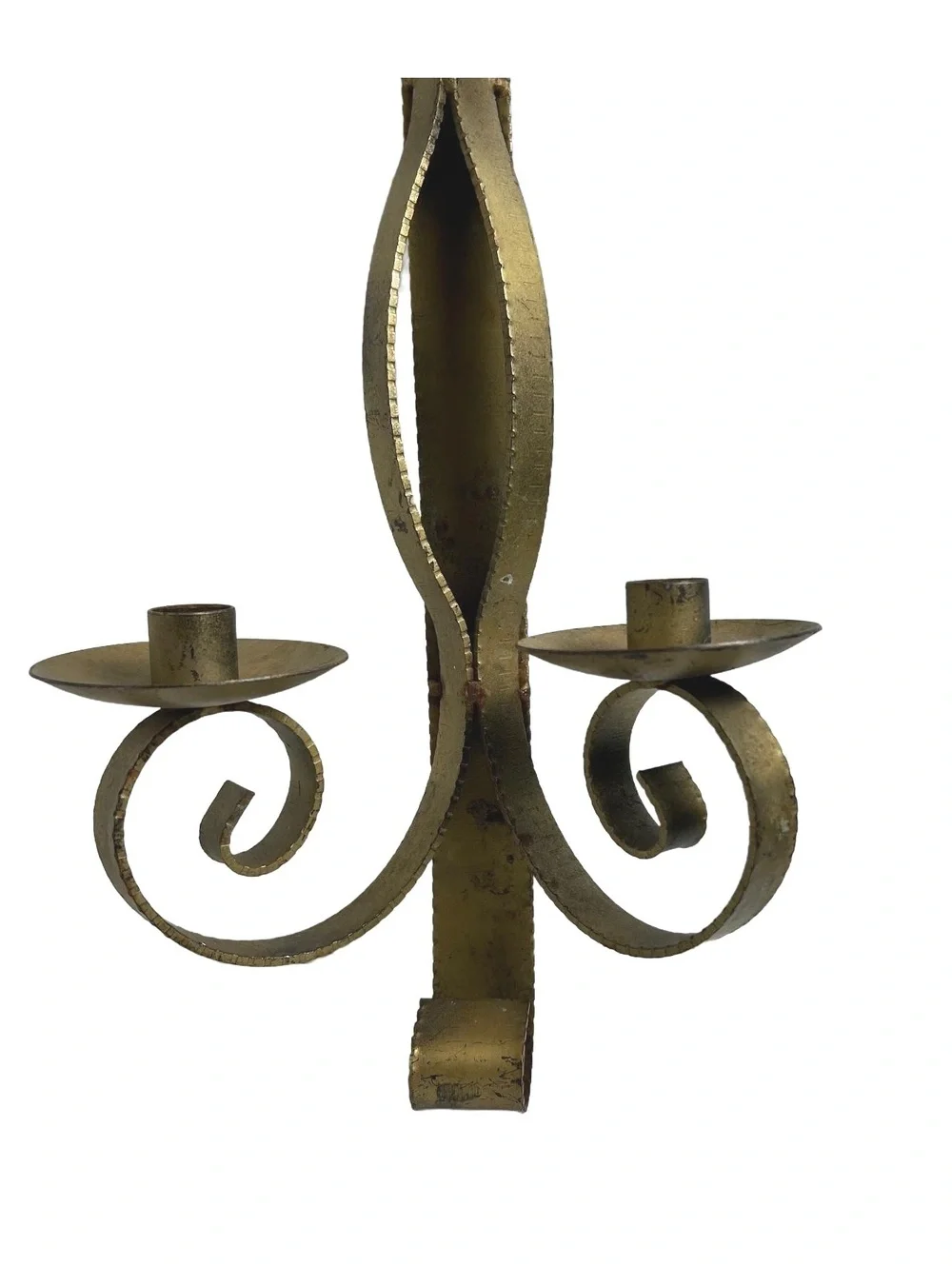 Vintage Metal Double Wall Sconce Candle Holder